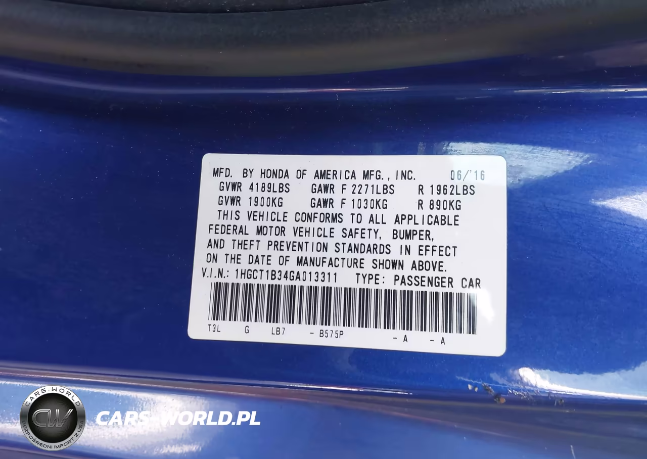 2016 Honda Accord Lx-S VIN:1HGCT1B34GA013311 - 9