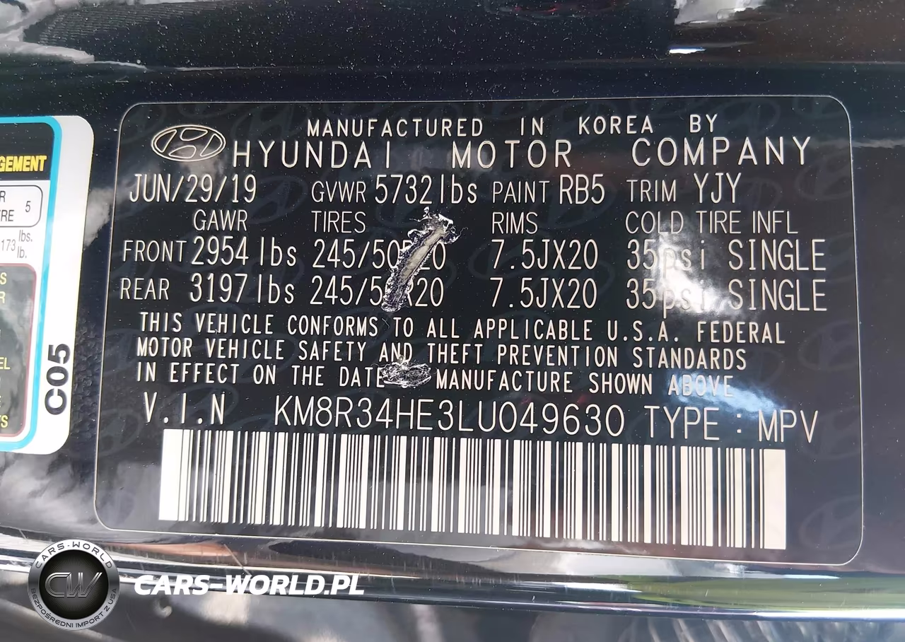 2020 Hyundai Palisade Sel VIN:KM8R34HE3LU049630 - 9