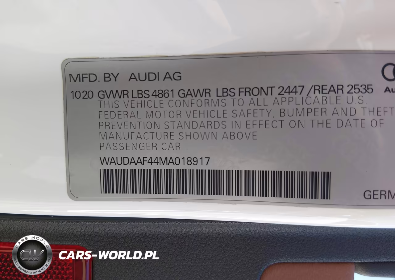 2021 Audi A4 Premium 45 Tfsi S Line Quattro S Tronic VIN:WAUDAAF44MA018917 - 9