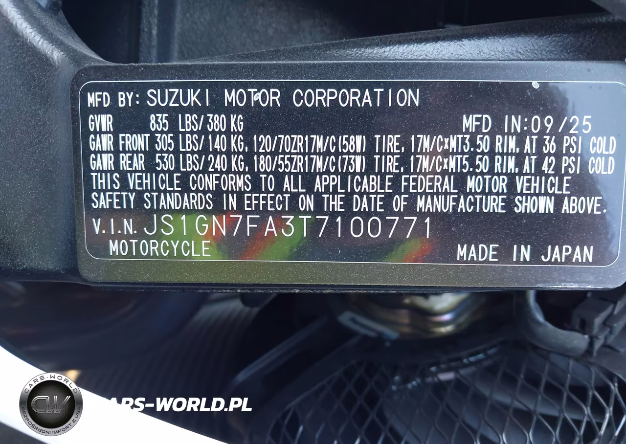 2026 Suzuki Gsx-R600 VIN:JS1GN7FA3T7100771 - 10