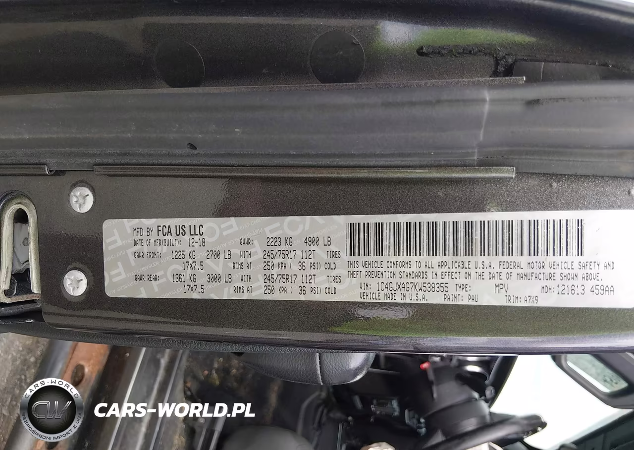 2019 Jeep Wrangler Sport S 4X4 VIN:1C4GJXAG7KW538355 - 9