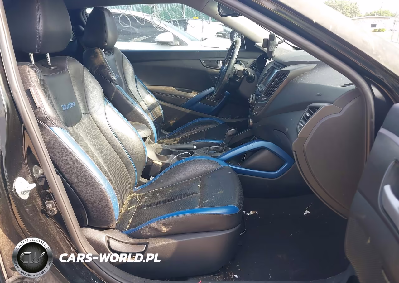2013 Hyundai Veloster Turbo W-Blue VIN:KMHTC6AE2DU174258 - 5