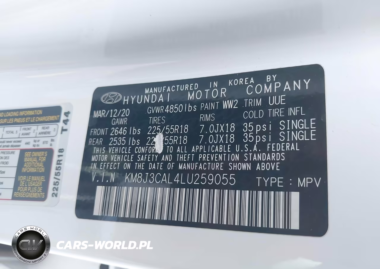 2020 Hyundai Tucson Ultimate VIN:KM8J3CAL4LU259055 - 9