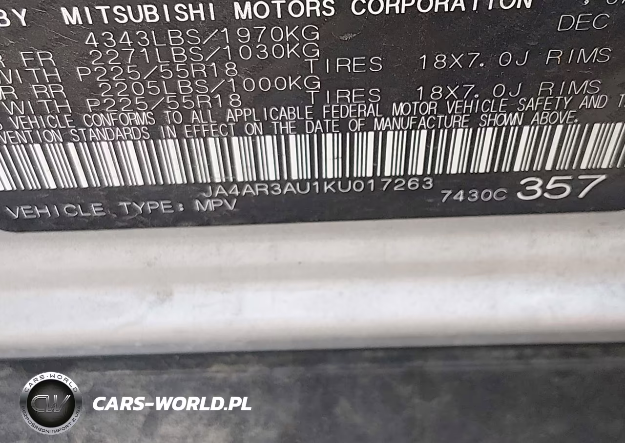 2019 Mitsubishi Outlander Sport 2.0 Le VIN:JA4AR3AU1KU017263 - 9