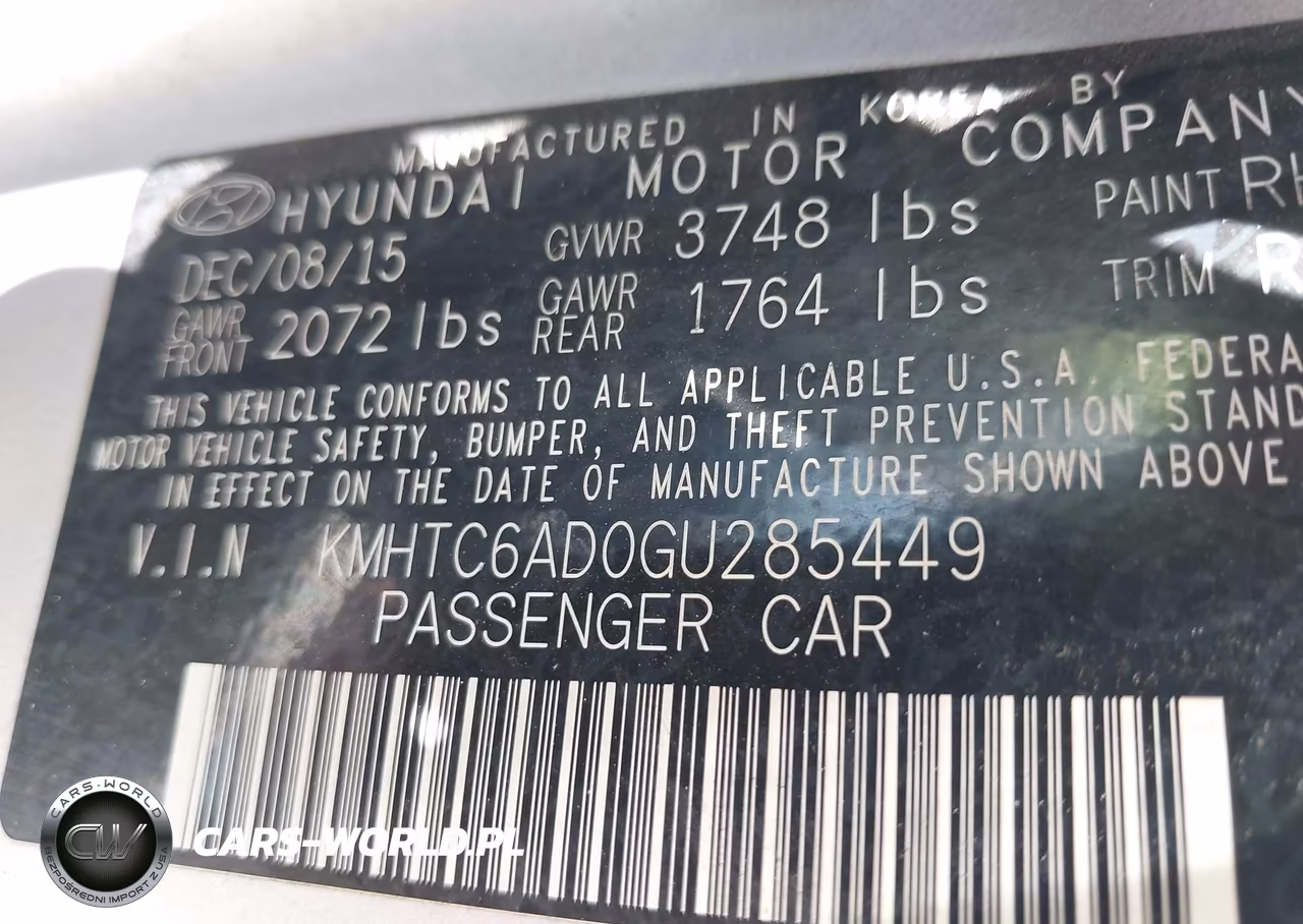 2016 Hyundai Veloster VIN:KMHTC6AD0GU285449 - 9