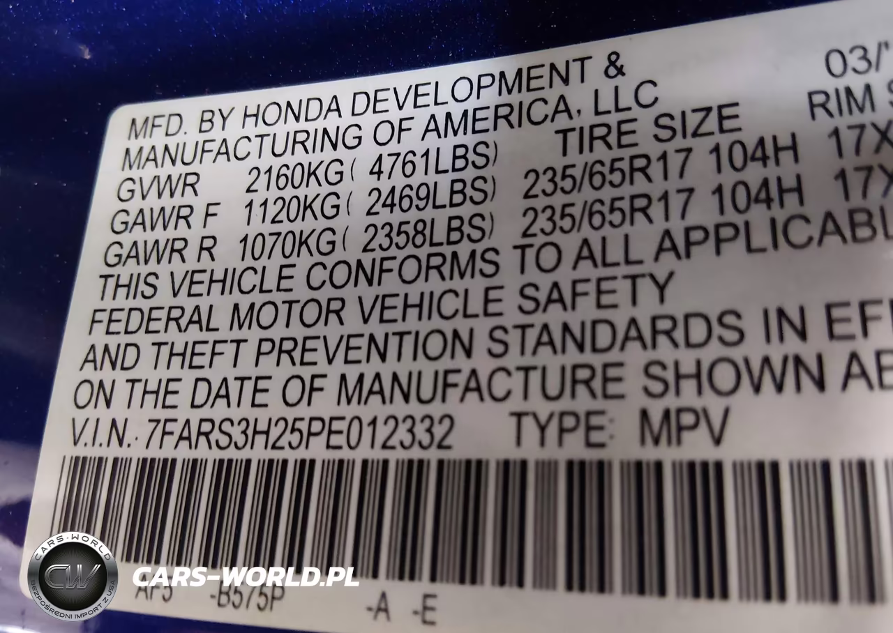 2023 Honda Cr-V Lx 2Wd VIN:7FARS3H25PE012332 - 9