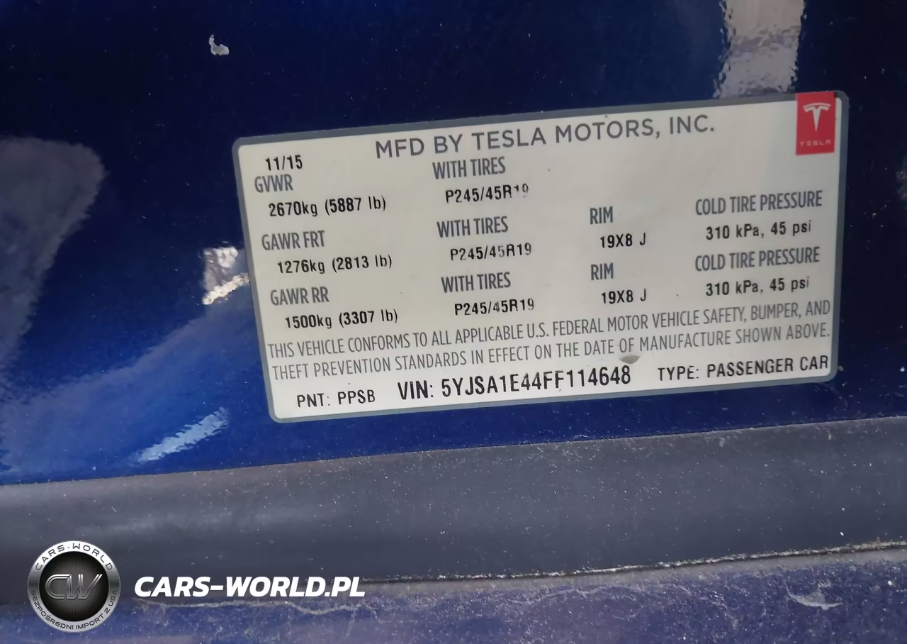 2015 Tesla Model S 85D-P85D VIN:5YJSA1E44FF114648 - 9