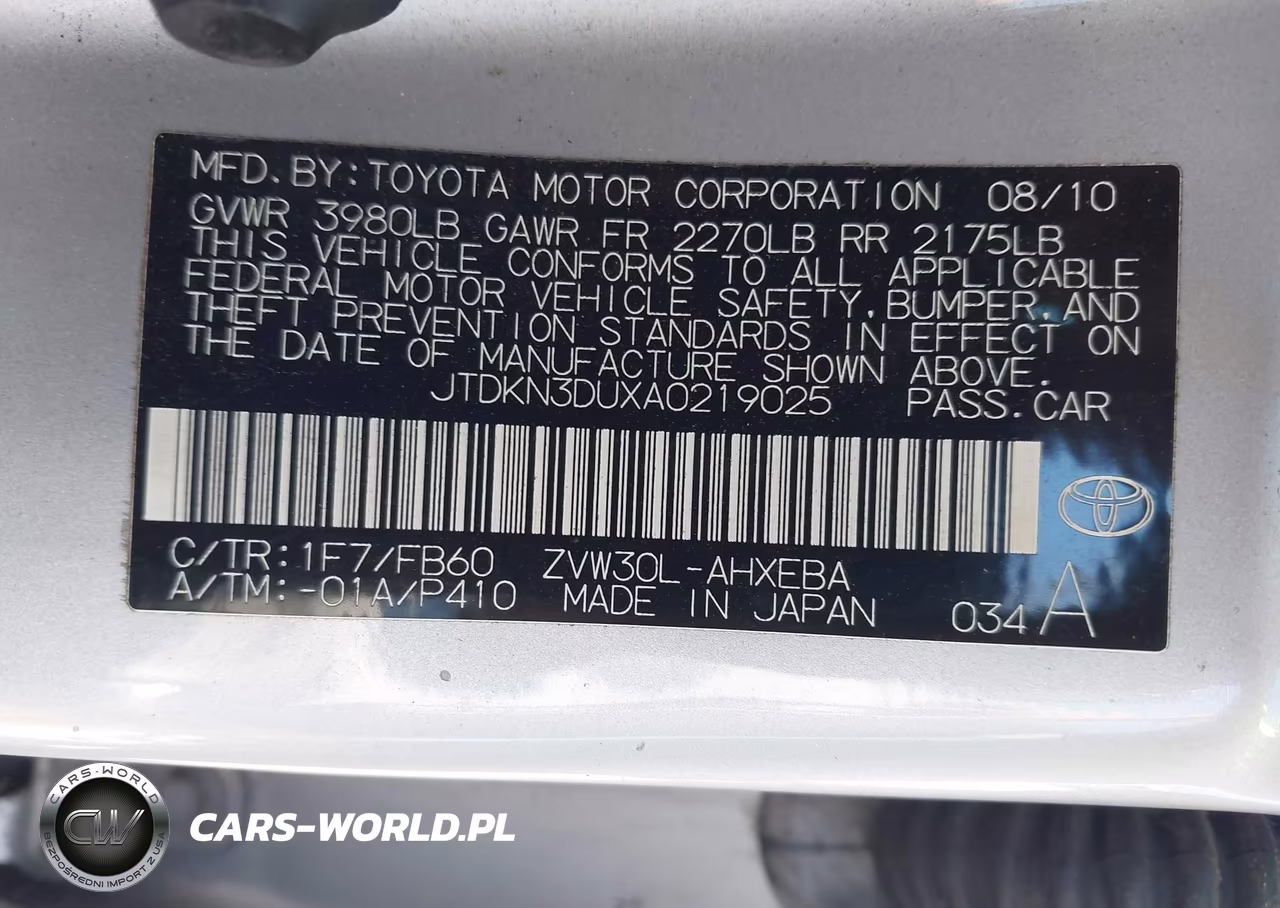 2010 Toyota Prius Ii VIN:JTDKN3DUXA0219025 - 9