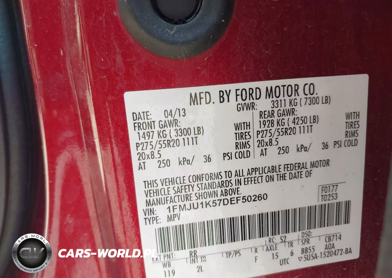 2013 Ford Expedition Limited VIN:1FMJU1K57DEF50260 - 9