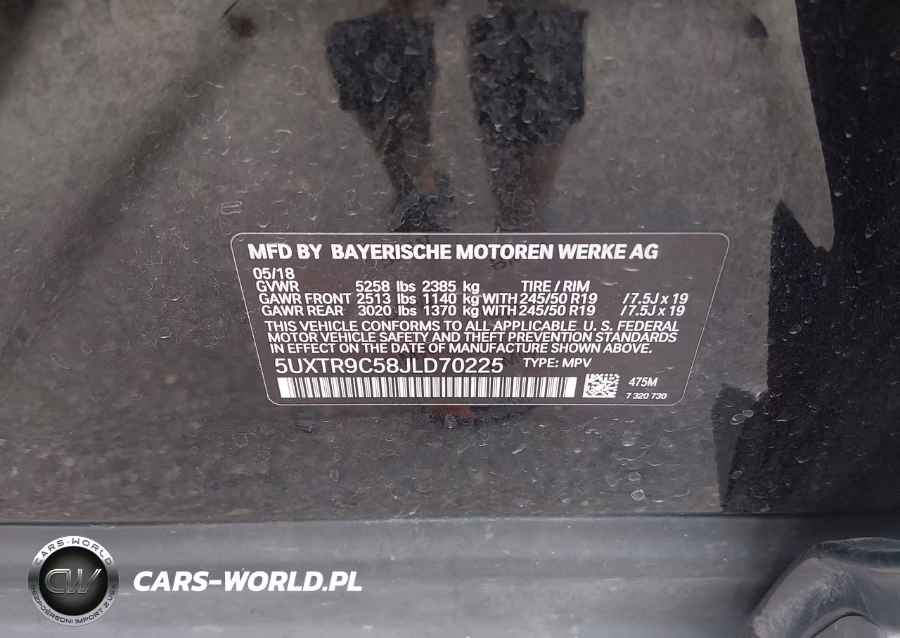 2018 BMW X3 xDrive30I VIN:5UXTR9C58JLD70225 - 9