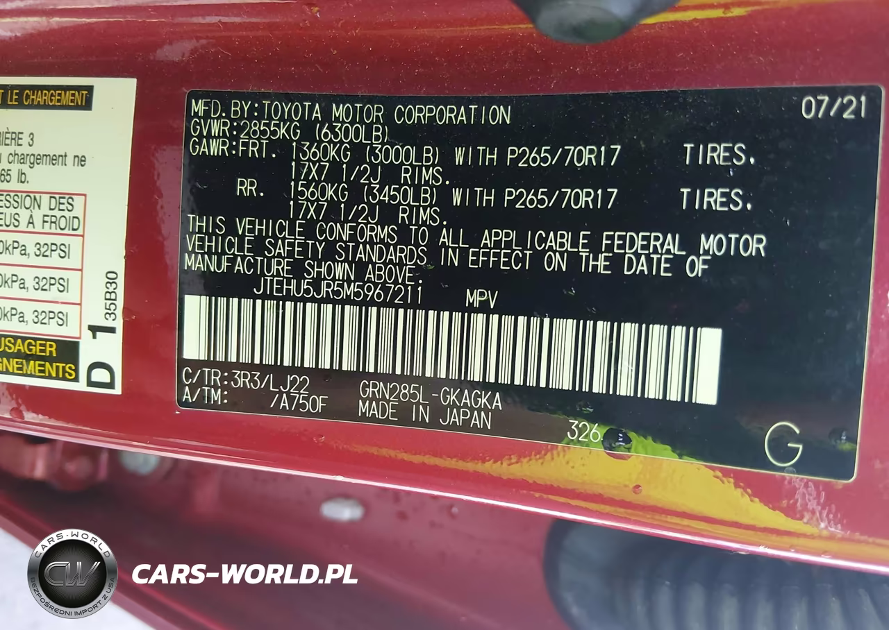 2021 Toyota 4Runner Venture Special Edition VIN:JTEHU5JR5M5967211 - 9