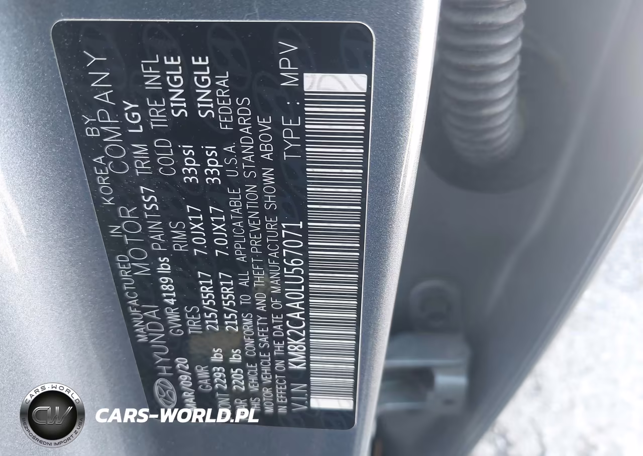 2020 Hyundai Kona Sel VIN:KM8K2CAA0LU567071 - 9