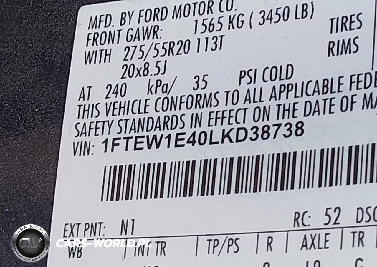2020 Ford F-150 Xlt VIN:1FTEW1E40LKD38738 - 9