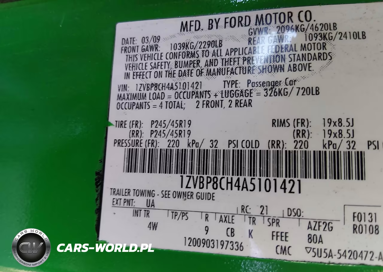 2010 Ford Mustang Gt Premium VIN:1ZVBP8CH4A5101421 - 9