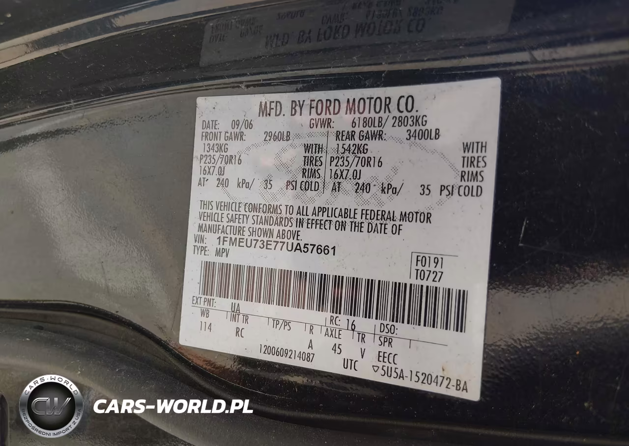 2007 Ford Explorer Xlt VIN:1FMEU73E77UA57661 - 9