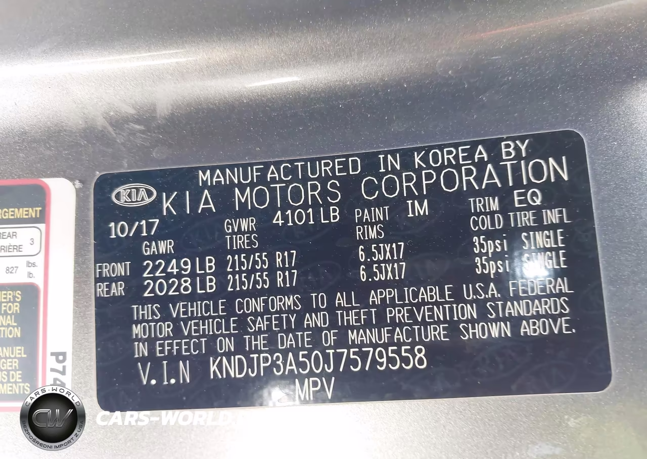 2018 Kia Soul + VIN:KNDJP3A50J7579558 - 9