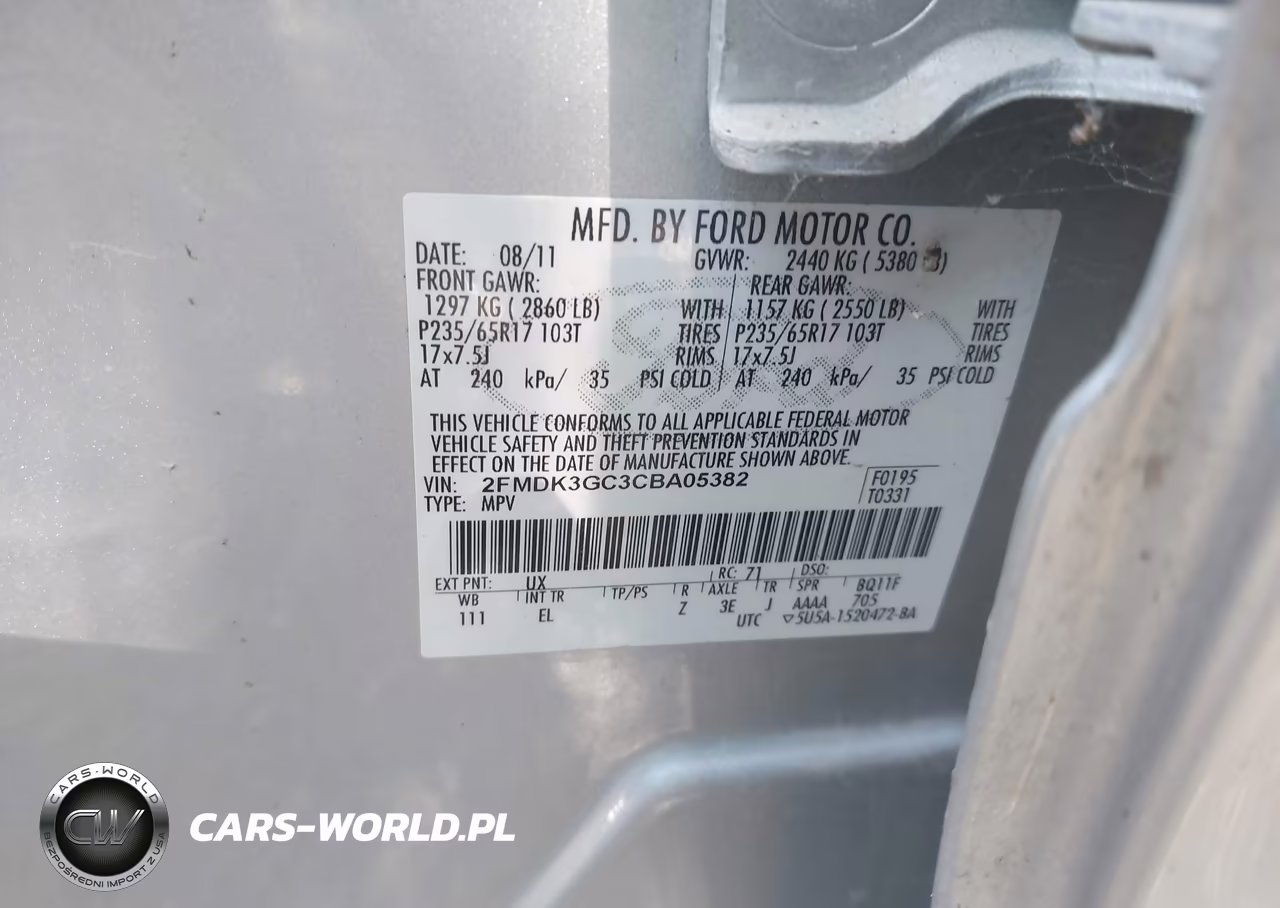 2012 Ford Edge Se VIN:2FMDK3GC3CBA05382 - 9
