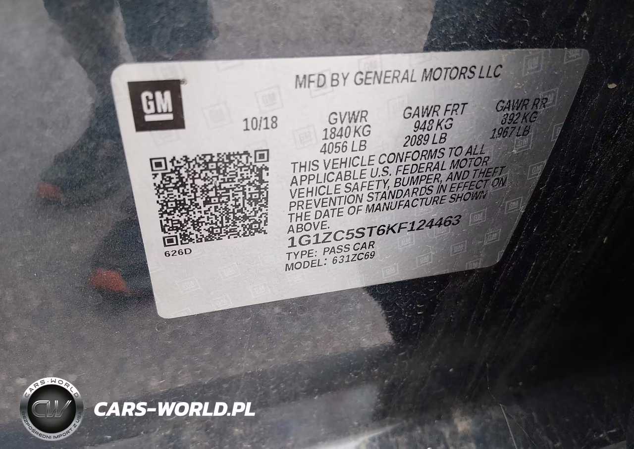 2019 Chevrolet Malibu 1Fl VIN:1G1ZC5ST6KF124463 - 9