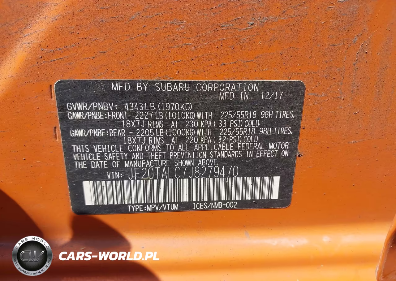 2018 Subaru Crosstrek 2.0I Limited VIN:JF2GTALC7J8279470 - 9