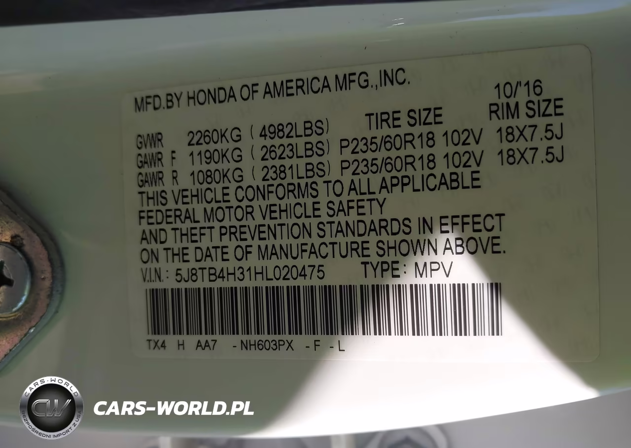 2017 Acura Rdx Acurawatch Plus Package VIN:5J8TB4H31HL020475 - 9