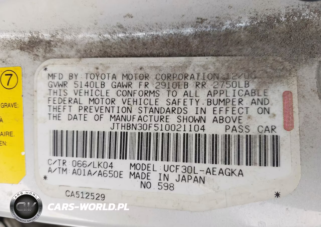 2001 Lexus Ls 430 VIN:JTHBN30F510021104 - 9