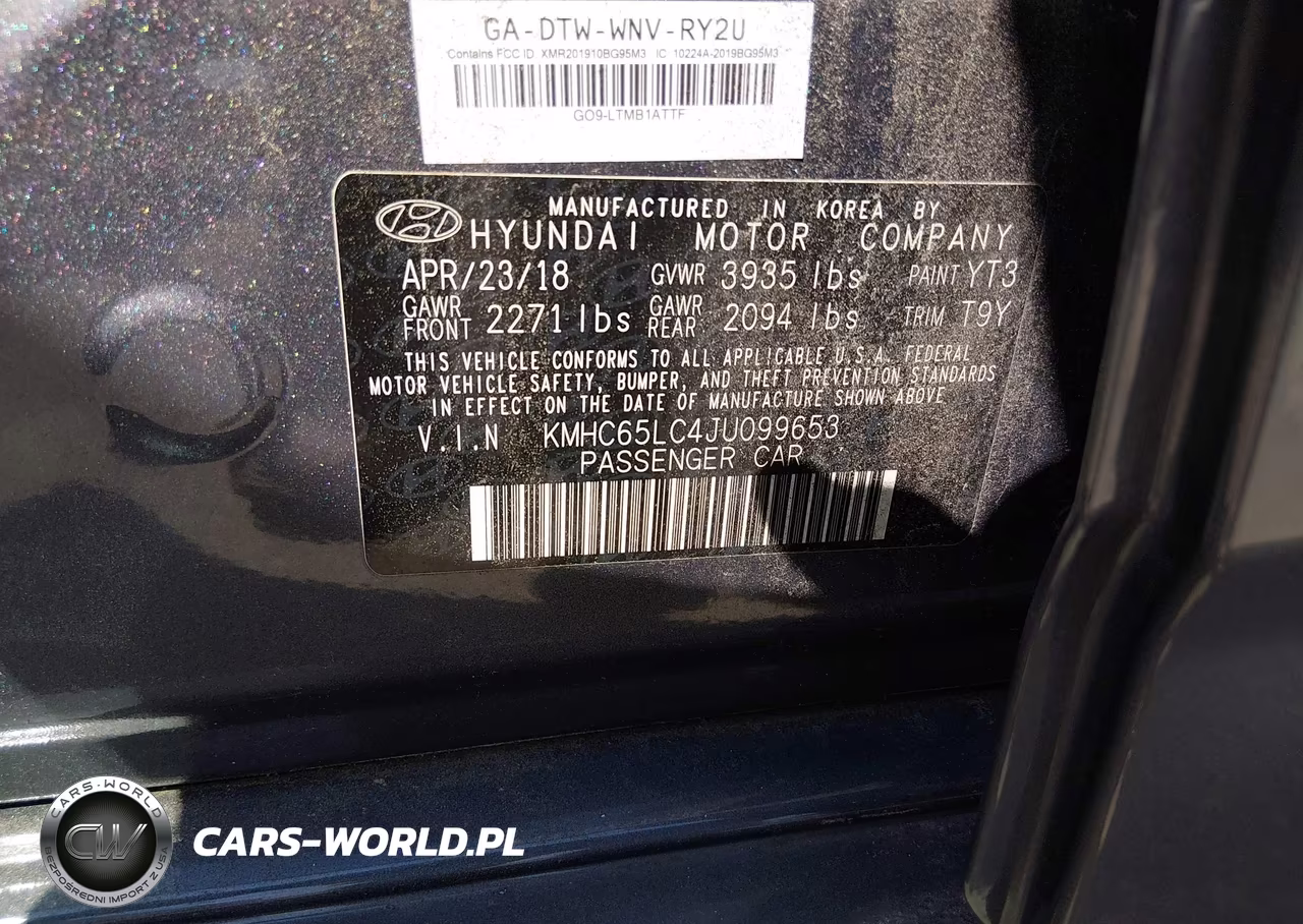 2018 Hyundai Ioniq Hybrid Blue VIN:KMHC65LC4JU099653 - 9