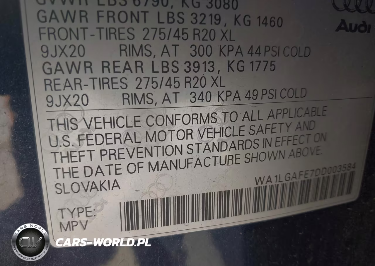 2013 Audi Q7 3.0T Premium VIN:WA1LGAFE7DD003584 - 9