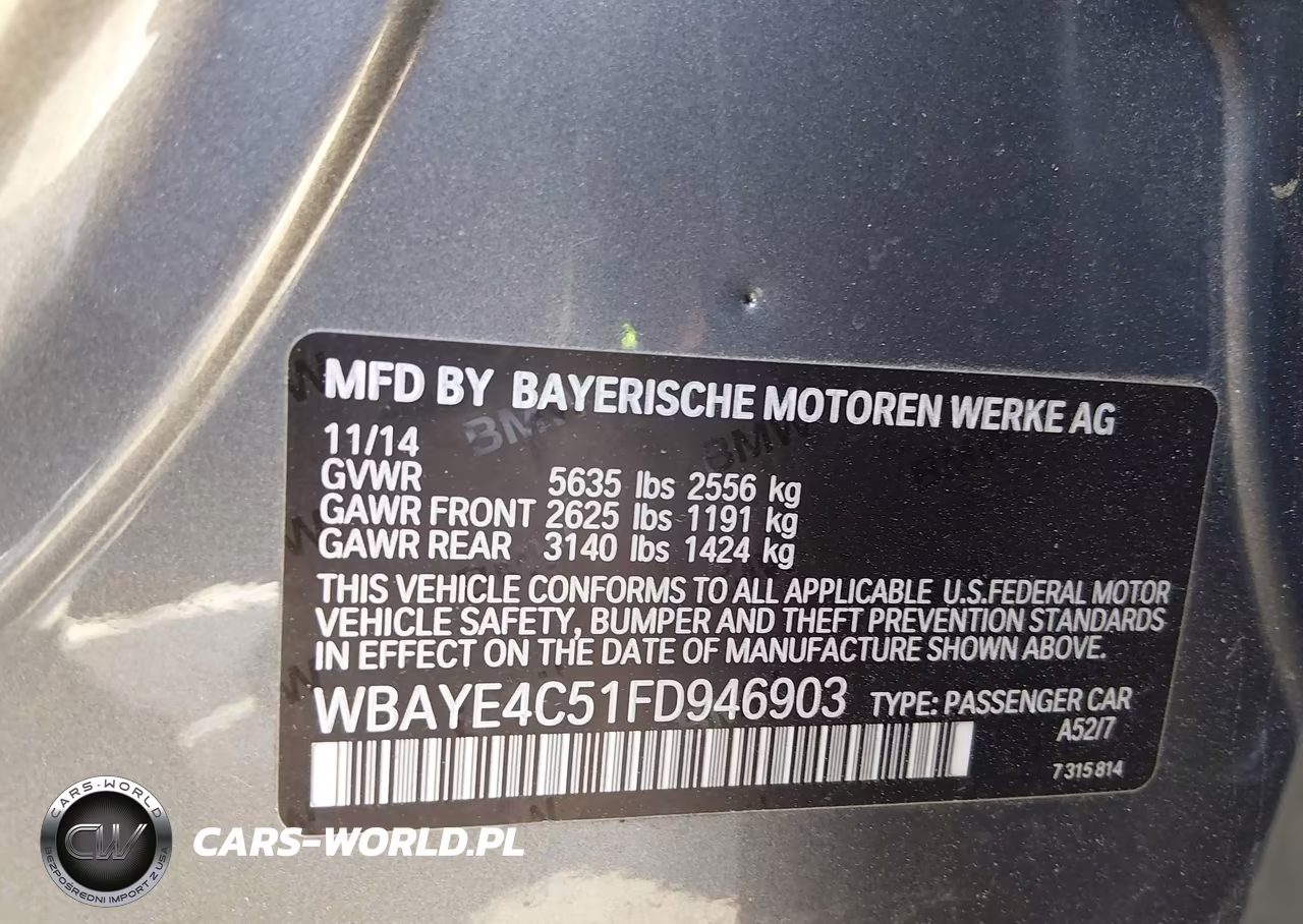 2015 BMW 740Li VIN:WBAYE4C51FD946903 - 9