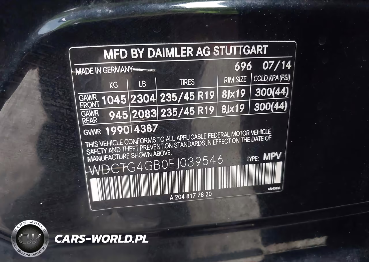 2015 Mercedes-Benz Gla 250 4Matic VIN:WDCTG4GB0FJ039546 - 9