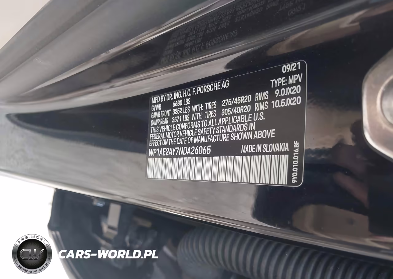 2022 Porsche Cayenne E-Hybrid Platinum Edition VIN:WP1AE2AY7NDA26065 - 9