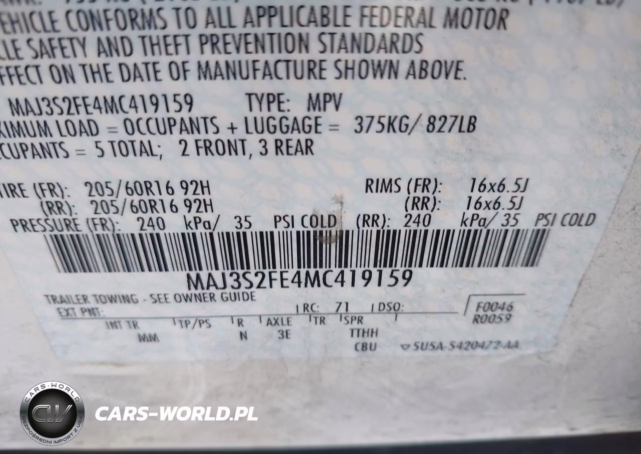 2021 Ford Ecosport S VIN:MAJ3S2FE4MC419159 - 9