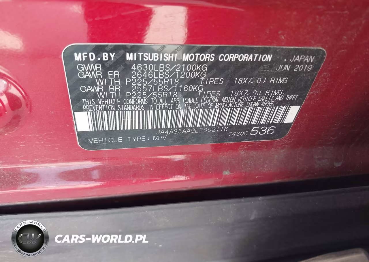 2020 Mitsubishi Eclipse Cross Sel 1.5T VIN:JA4AS5AA9LZ002116 - 9