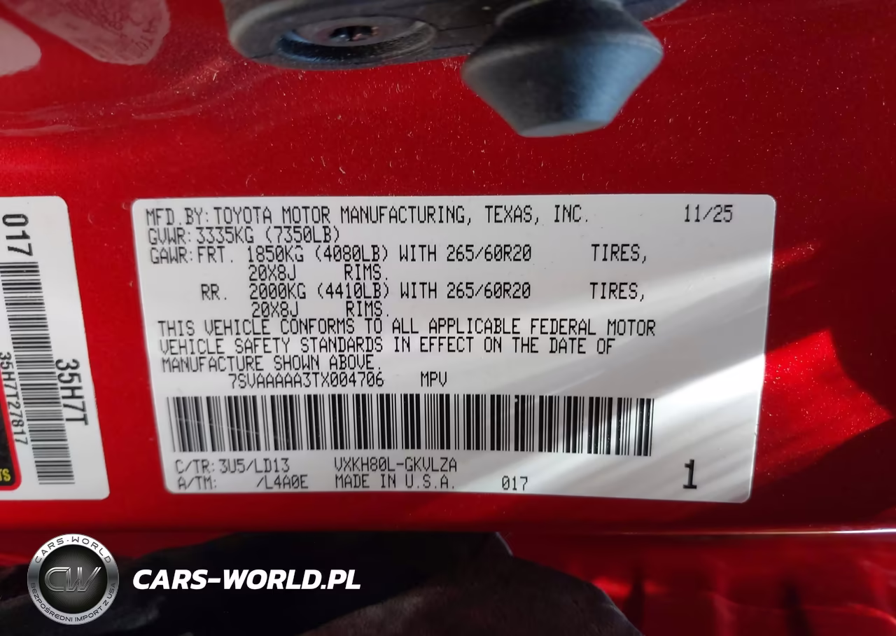 2026 Toyota Sequoia Limited VIN:7SVAAAAA3TX004706 - 9