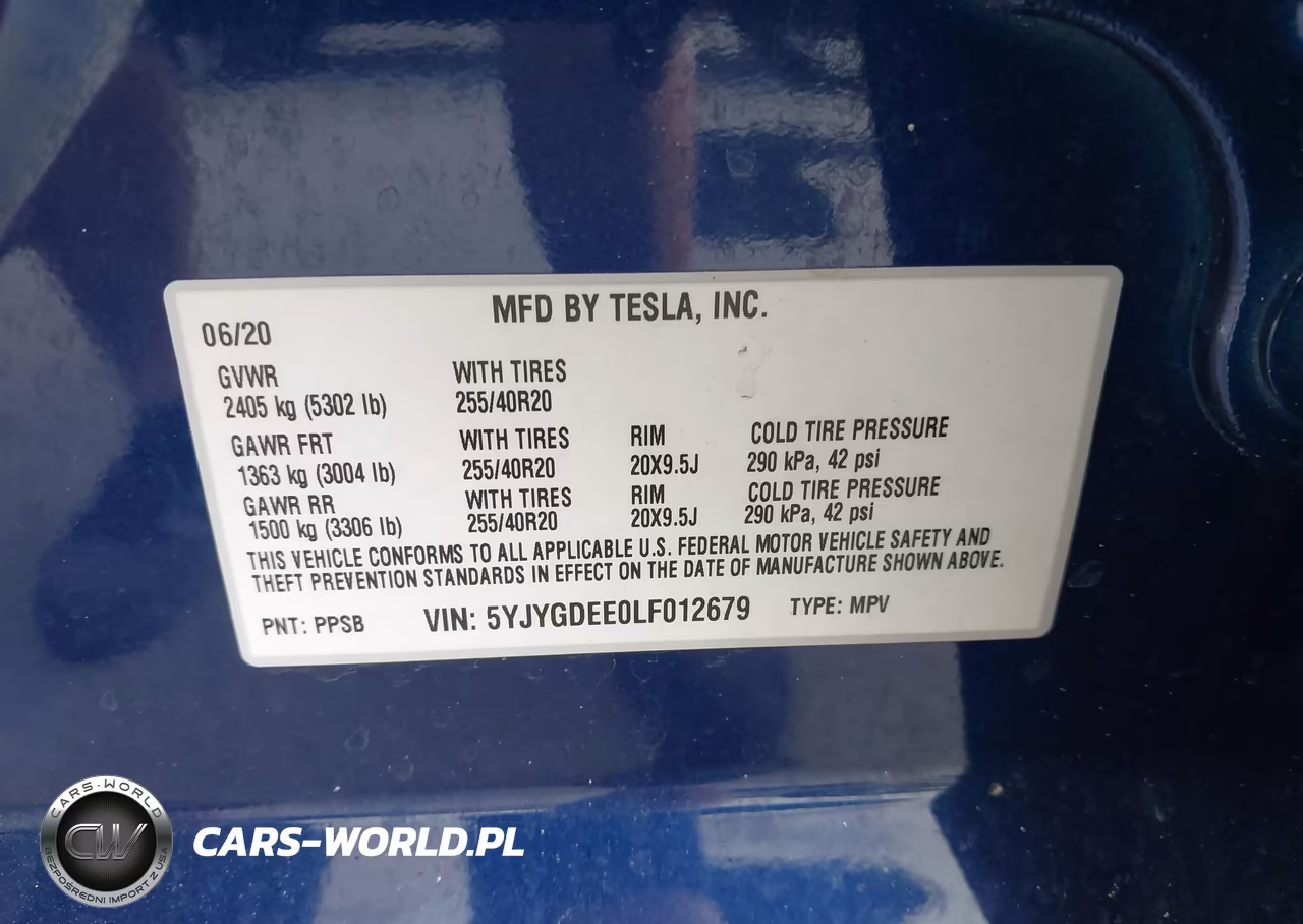 2020 Tesla Model Y Long Range Dual Motor All-Wheel Drive VIN:5YJYGDEE0LF012679 - 9