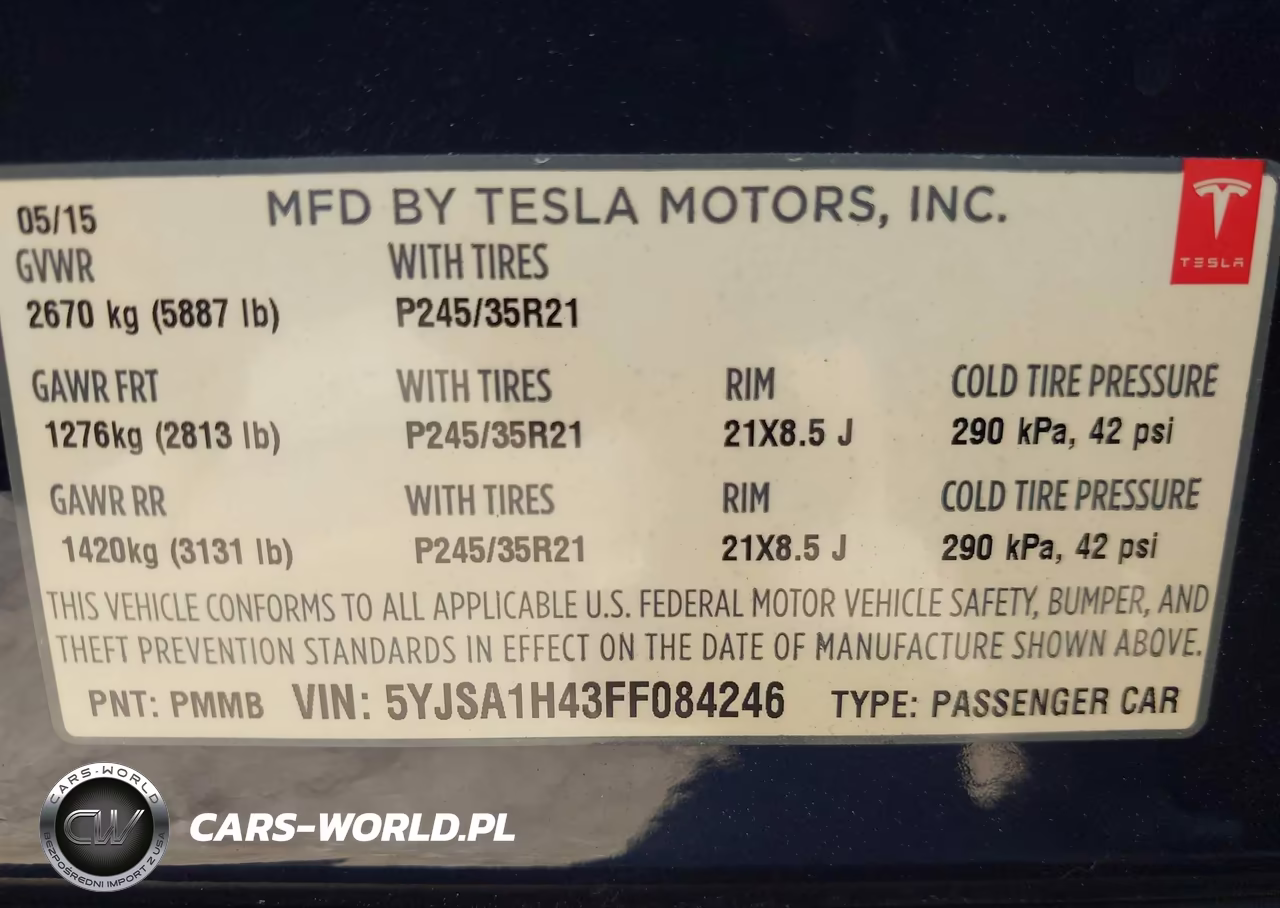 2015 Tesla Model S 85D-P85D VIN:5YJSA1H43FF084246 - 9