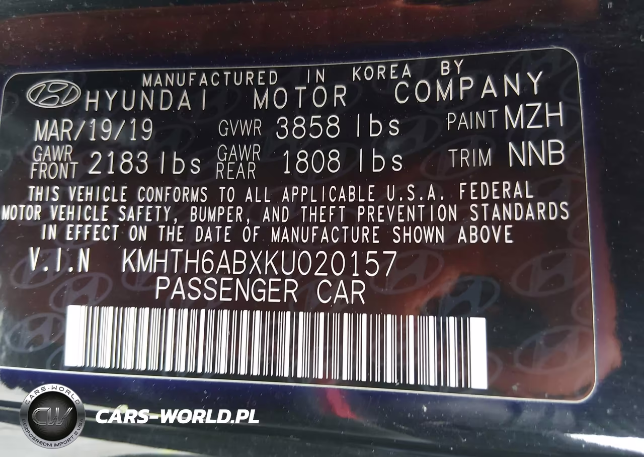 2019 Hyundai Veloster Turbo VIN:KMHTH6ABXKU020157 - 9