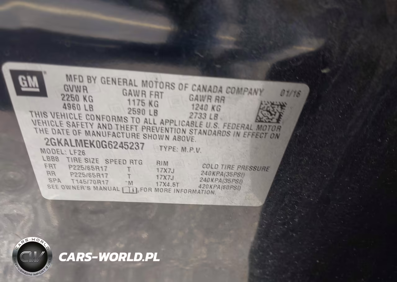 2016 GMC Terrain Sle-1 VIN:2GKALMEK0G6245237 - 9