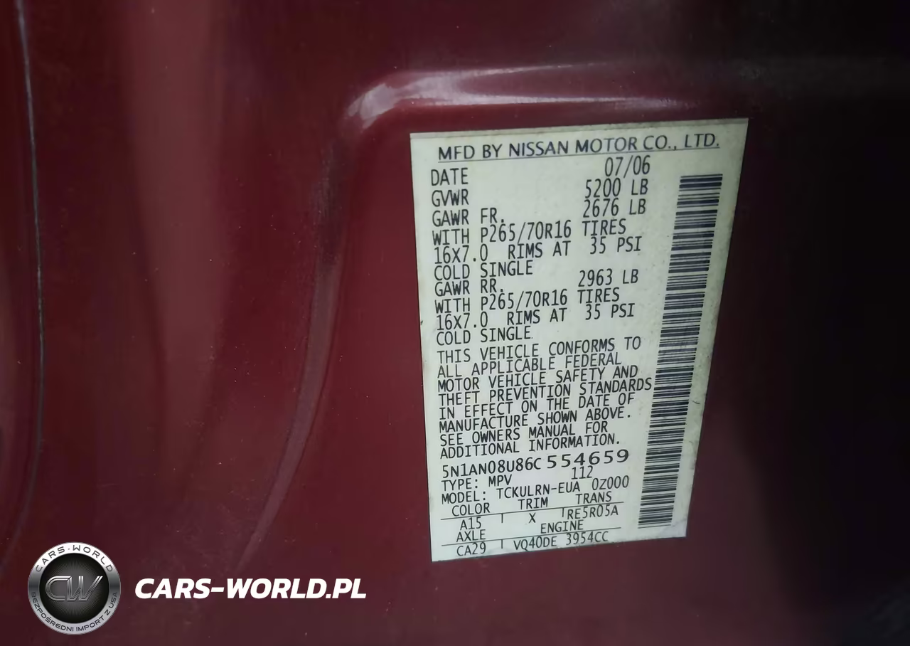 2006 Nissan Xterra S VIN:5N1AN08U86C554659 - 9