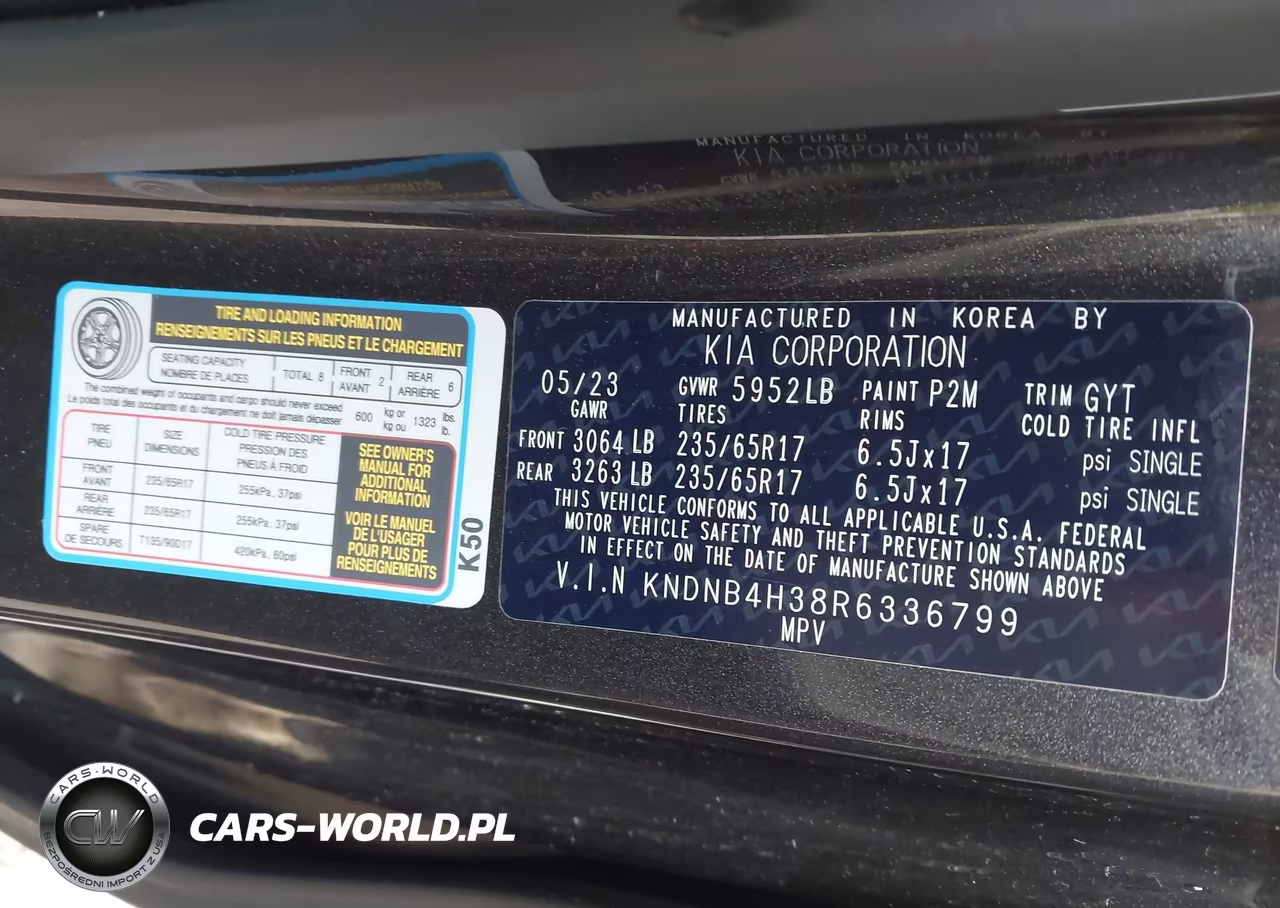 2024 Kia Carnival Mpv Lx Seat Package VIN:KNDNB4H38R6336799 - 9