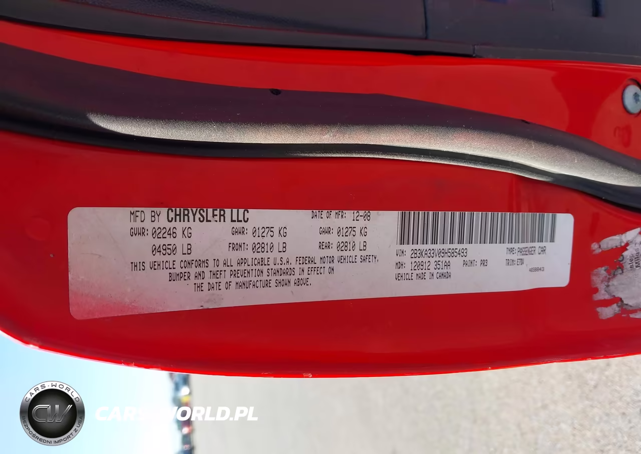 2009 Dodge Charger Sxt VIN:2B3KA33V09H585493 - 9
