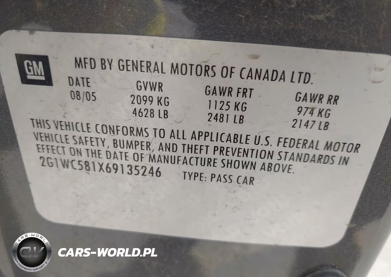 2006 Chevrolet Impala Lt VIN:2G1WC581X69135246 - 9