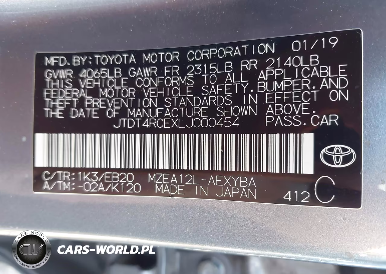 2020 Toyota Corolla Xse VIN:JTDT4RCEXLJ000454 - 9