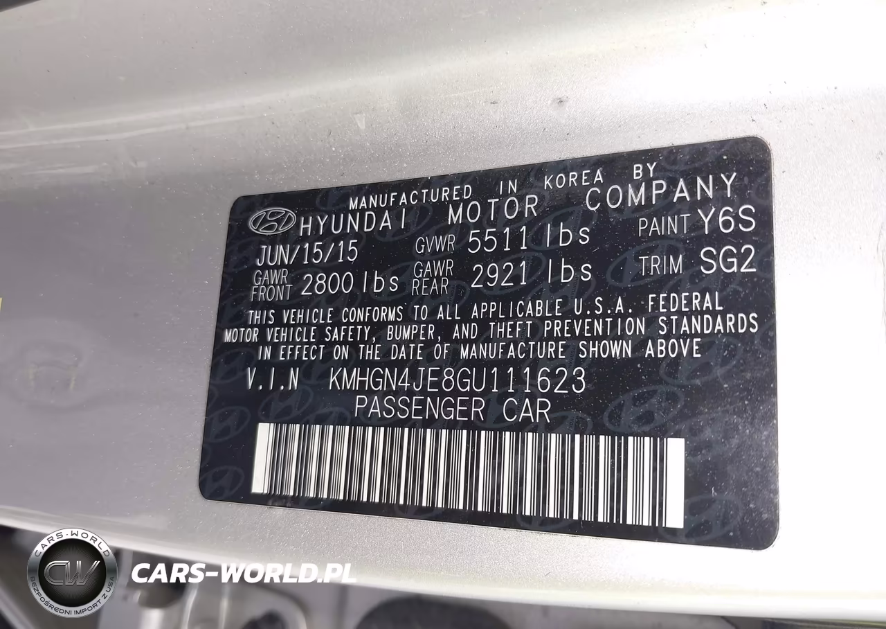 2016 Hyundai Genesis 3.8 VIN:KMHGN4JE8GU111623 - 9