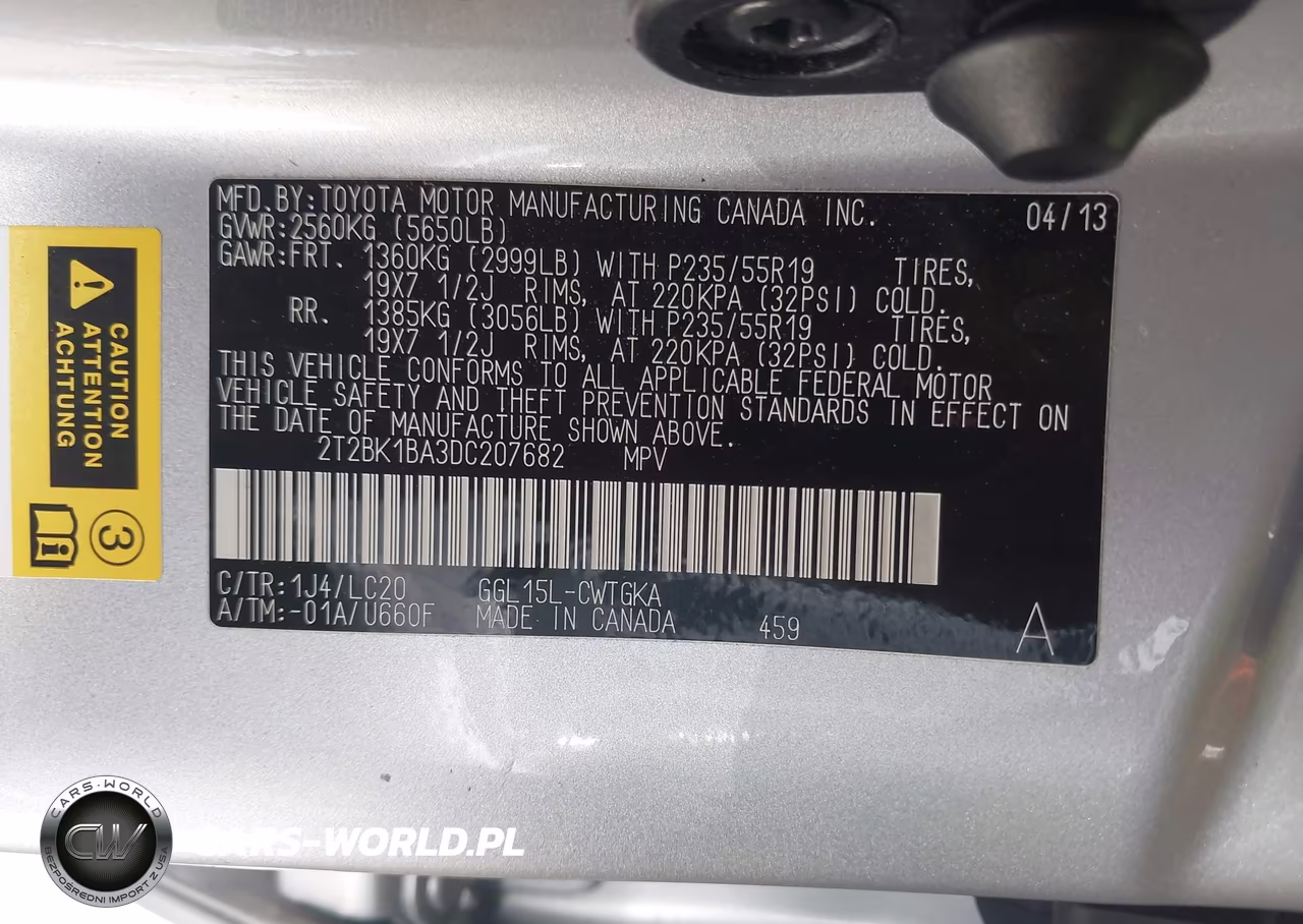 2013 Lexus Rx 350 VIN:2T2BK1BA3DC207682 - 9