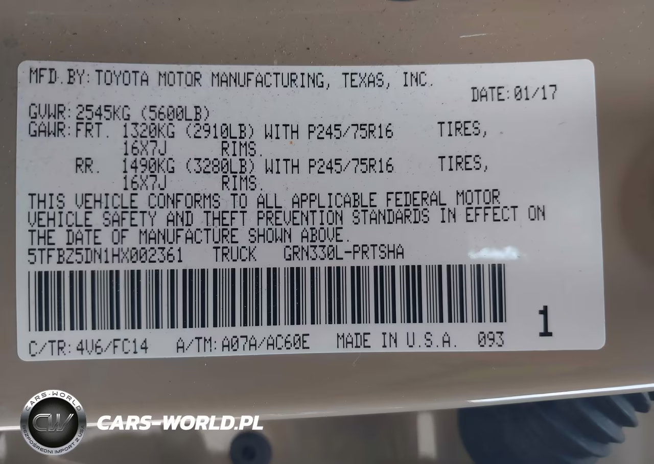 2017 Toyota Tacoma Sr5 VIN:5TFBZ5DN1HX002361 - 9