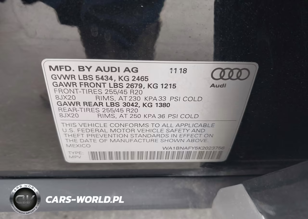 2019 Audi Q5 45 Premium VIN:WA1BNAFY5K2023756 - 9