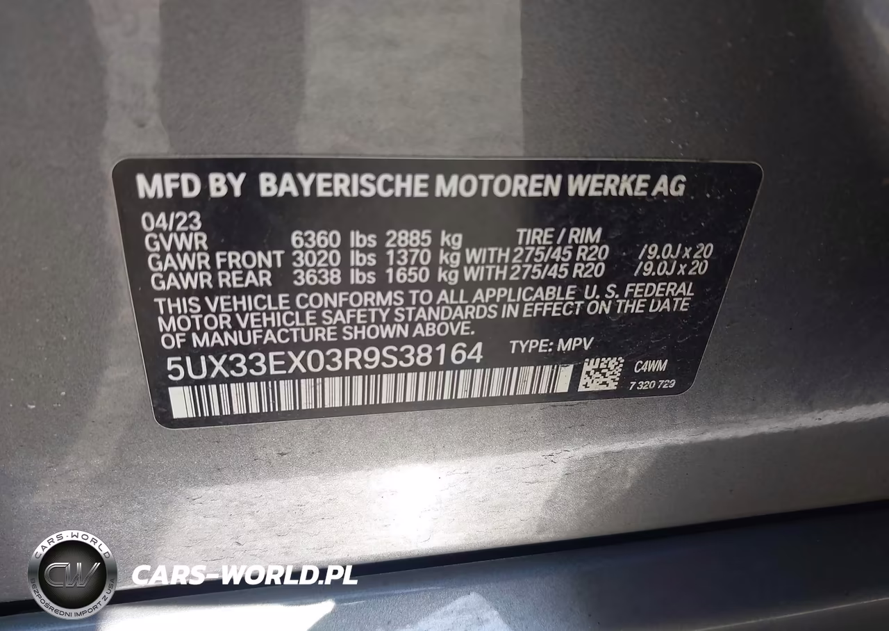2024 BMW X6 xDrive40I VIN:5UX33EX03R9S38164 - 9