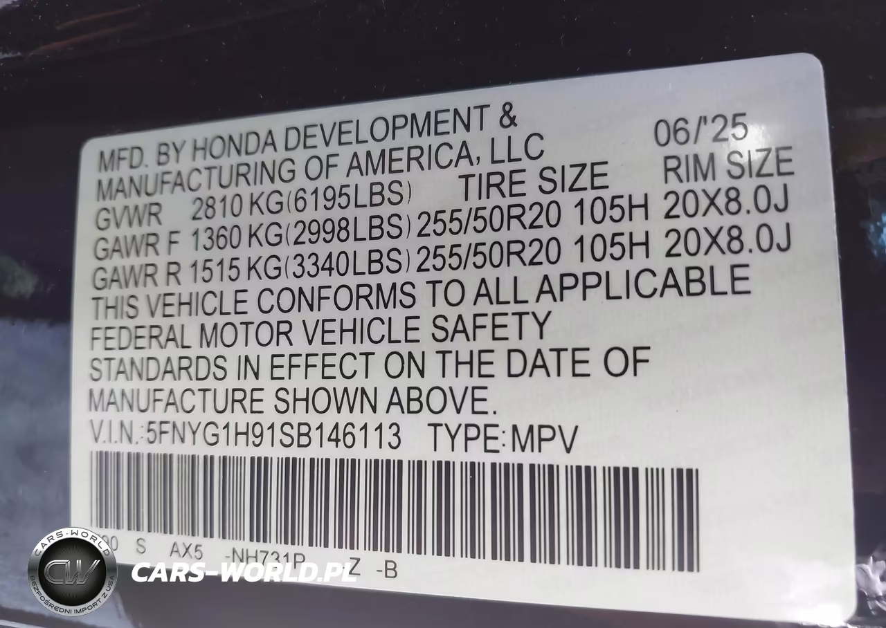 2025 Honda Pilot Black Edition VIN:5FNYG1H91SB146113 - 9