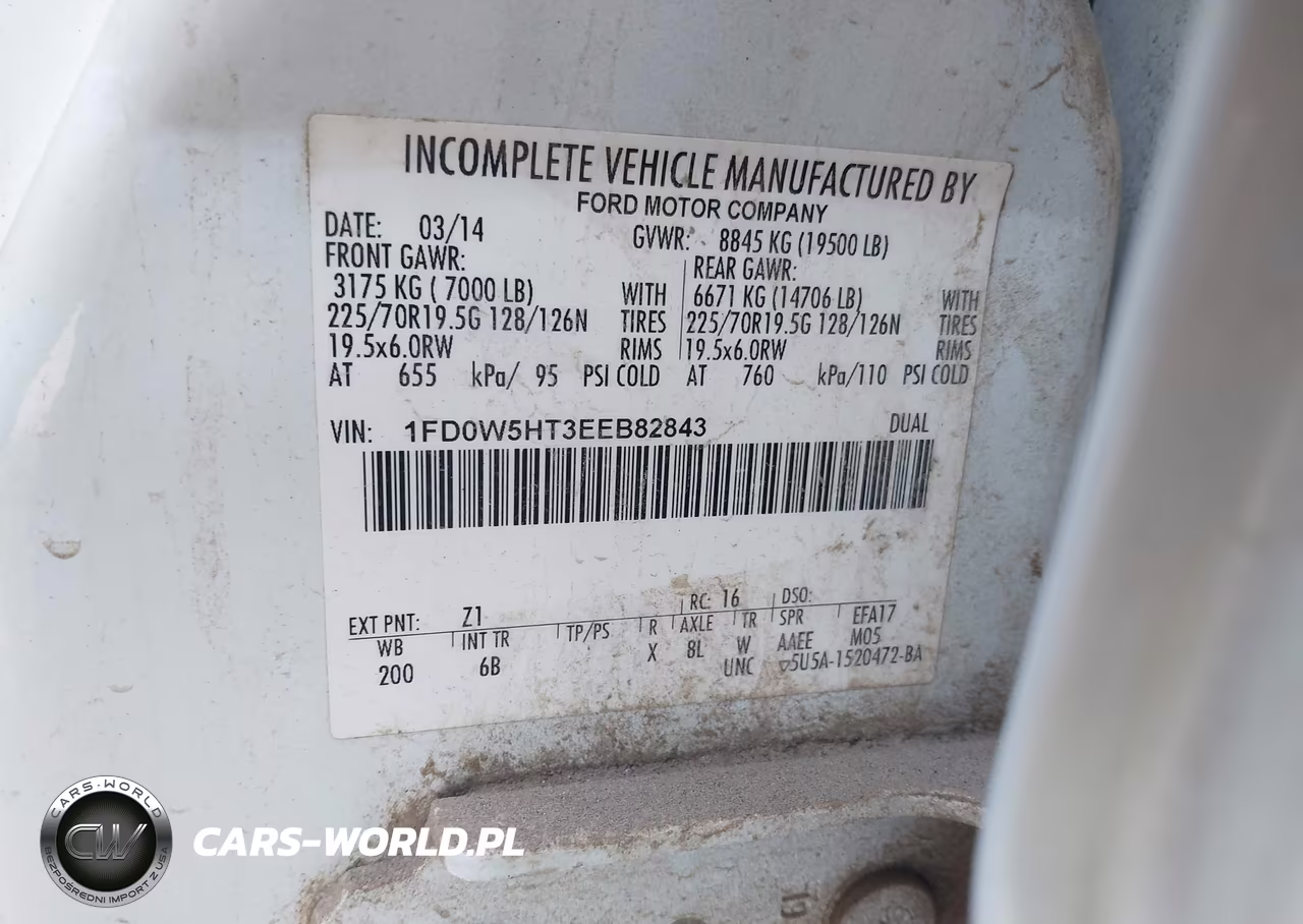 2014 Ford F-550 Chassis Lariat VIN:1FD0W5HT3EEB82843 - 8
