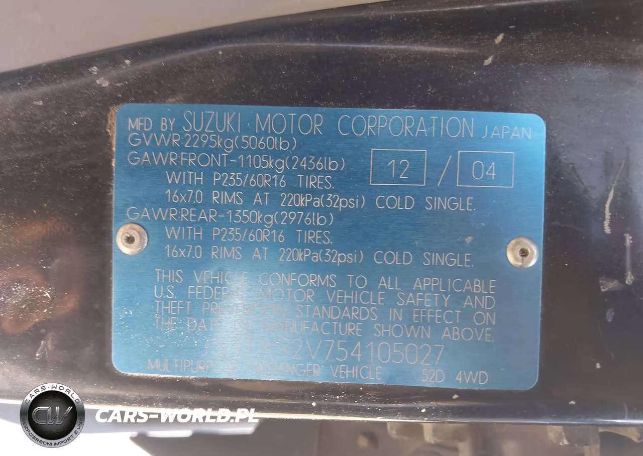 2005 Suzuki Xl-7 Ex-Lx VIN:JS3TX92V754105027 - 9